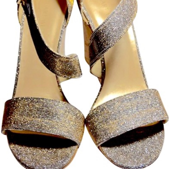 ๐๐ท๏ธ Multicoloured Glitter Sparkling Cork Wedges by Stuart Weitzman - Picture 4 of 11